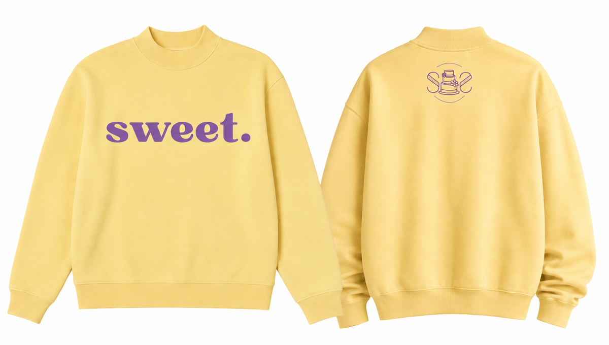 SWEET. Mock Neck Sweatshirt